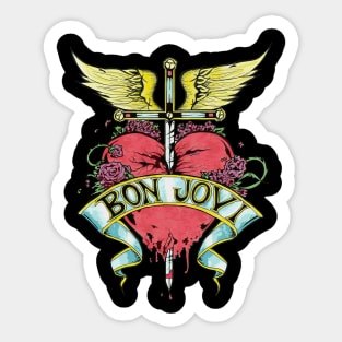 Bon Jovi Heart And Dagger Sticker